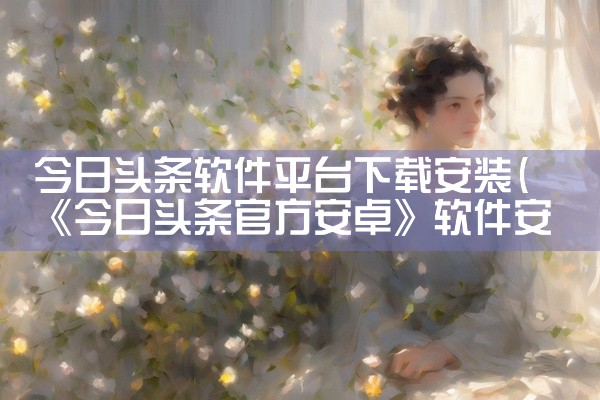 今日头条软件平台下载安装