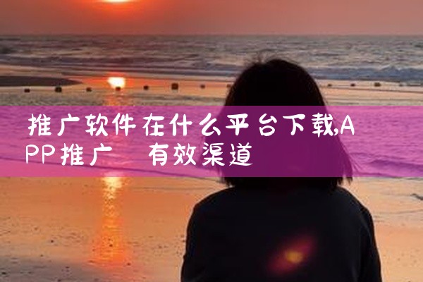 推广软件在什么平台下载