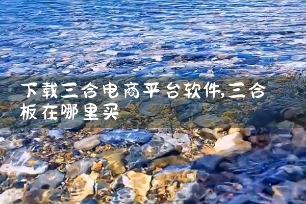 下载三合电商平台软件